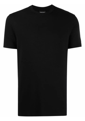 Emporio Armani logo-print crew neck T-shirt - Black