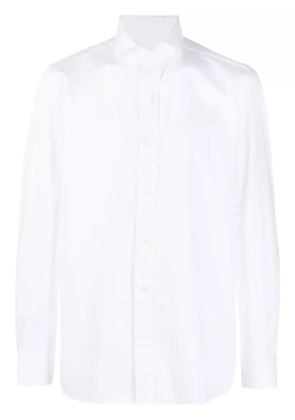 Borrelli spread collar cotton shirt - White