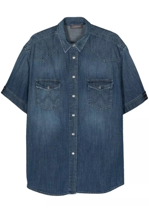 Lorena Antoniazzi short-sleeve denim shirt - Blue