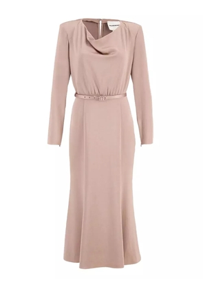 Roland Mouret cowl-neck midi dress - Neutrals
