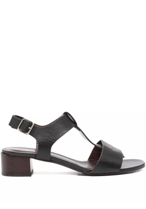 Avril Gau 40mm leather T-bar heeled sandals - Black