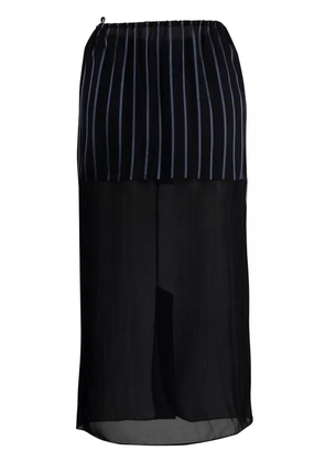 Gauchère striped sheer midi skirt - Blue