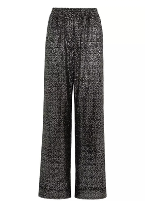 Dolce & Gabbana sequinned wide-leg trousers - Black
