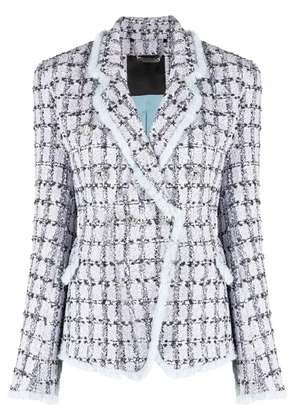 Philipp Plein tweed button-up blazer - Blue
