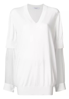 Givenchy sheer sleeve sweater - White