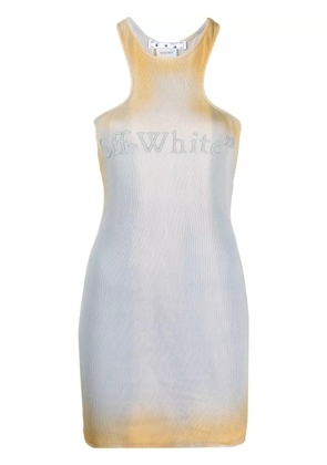 Off-White distressed-effect mini dress - Grey