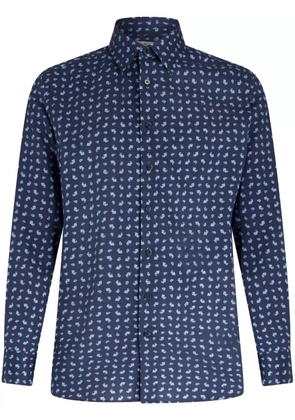 ETRO graphic-print cotton shirt - Blue
