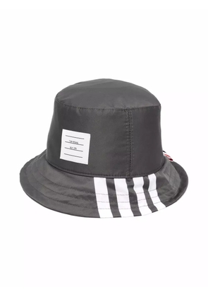Thom Browne 4-Bar stripe bucket hat - Grey