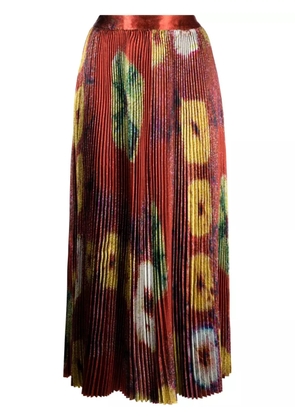 Ulla Johnson Rami high-waisted pleated skirt - Red