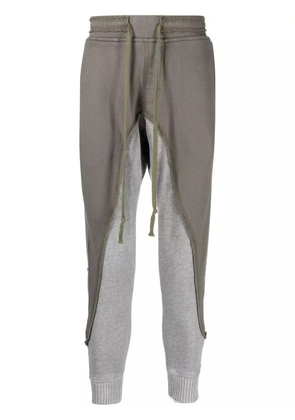 Greg Lauren patchwork drawstring trousers - Green