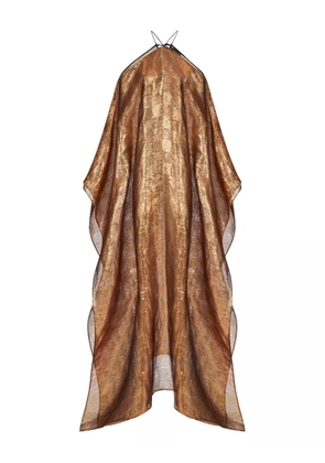 Taller Marmo metallic tassel dress - Brown