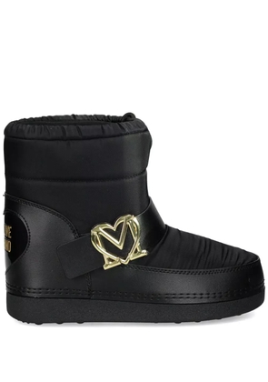 Love Moschino logo-plaque padded boots - Black