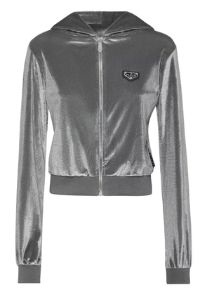 Philipp Plein Strass Skull hoodie - Grey