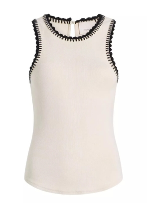 Cinq A Sept Lizzie crochet-trim top - White