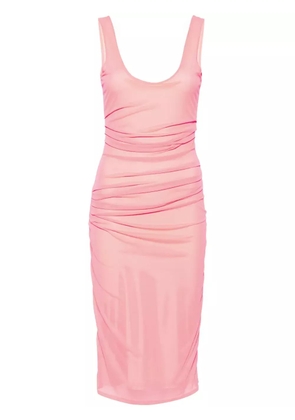 Patrizia Pepe mesh midi dress - Pink