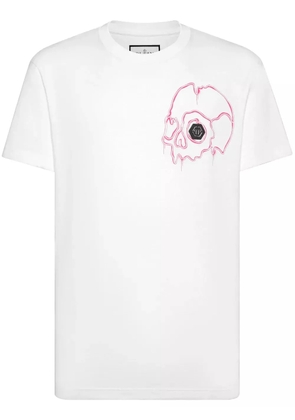 Philipp Plein Dripping Skull cotton T-shirt - White