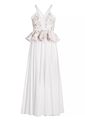 Giambattista Valli floral-jacquard maxi dress - White