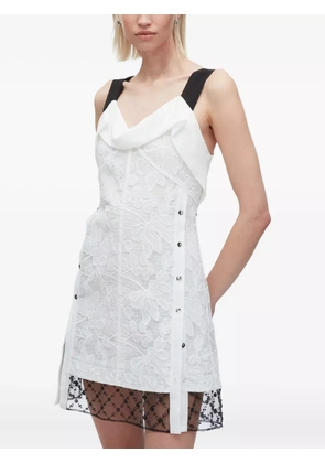 3.1 Phillip Lim lace-insert eyelet mini dress - White