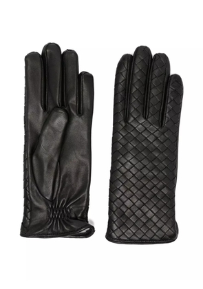Manokhi leather woven gloves - Black