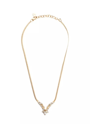 Christian Dior Pre-Owned 1980-1990s rhinestone necklace - Gold