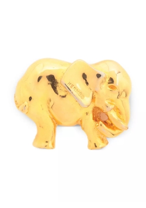 Hermès Pre-Owned elephant-shaped brooch - Gold