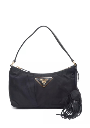 Prada Pre-Owned 2010-2020 triangle-logo shoulder bag - Black