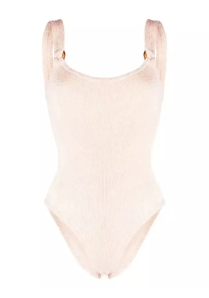 Hunza G Domino ribbed one-piece - Neutrals