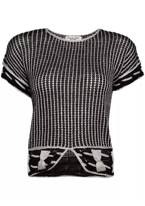 Christian Dior Pre-Owned short sleeve knitted top - Black