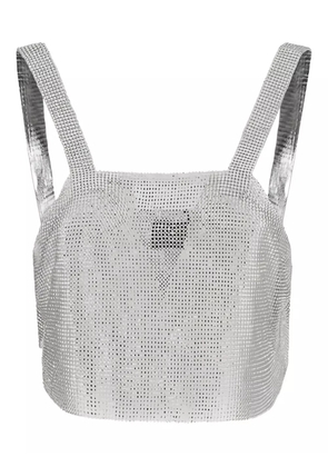 Santa Brands Milano embellished chainmail top - Silver