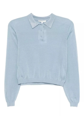 To b. by agnès b. cropped polo shirt - Blue