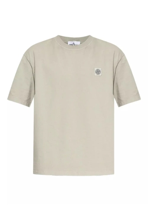 Stone Island logo-patch cotton T-shirt - Neutrals