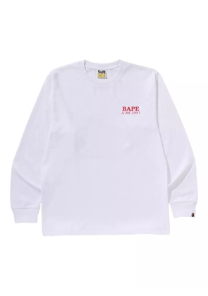 A BATHING APE® long-sleeve graphic T-shirt - White