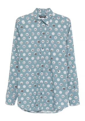 Dolce & Gabbana Pre-Owned 2010s polka-dot shirt - Blue