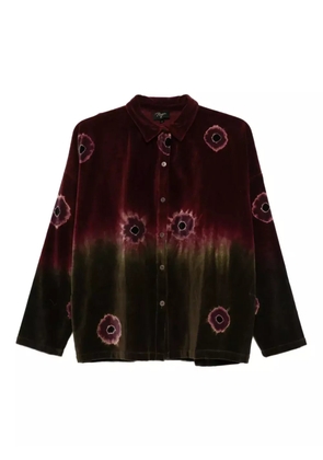 YAVI tie-dye buttoned shirt - Red