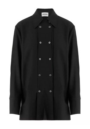 Jil Sander double-breasted virgin-wool coat - Black