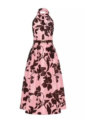 Rebecca Vallance Connie halter-floral midi dress - Pink