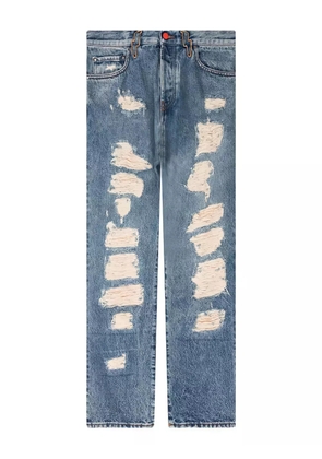 MEMBERS OF THE RAGE distressed lightning-bolt jeans - Blue