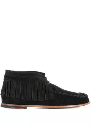 Alexander Hotto fringed suede ankle boots - Black