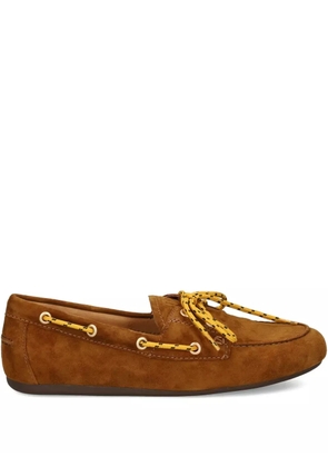 Bibi Lou Tana lace-up detail loafers - Brown