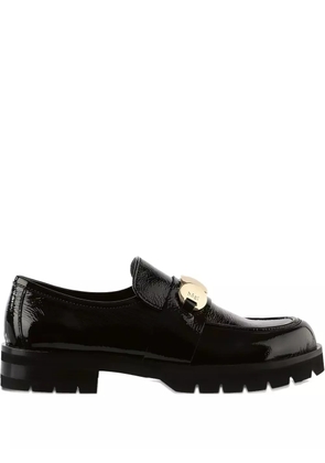 Hogl Alison logo-plaque patent loafers - Black