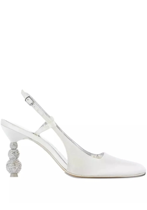 Sophia Webster 85mm Natalia crystal pumps - White