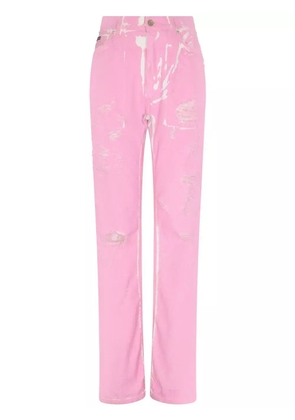 Dolce & Gabbana distressed-detail denim jeans - Pink