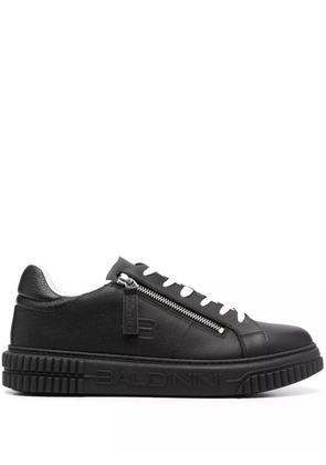 Baldinini logo-embossed low-top leather sneakers - Black
