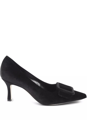 Manolo Blahnik velvet-finish pumps - Black