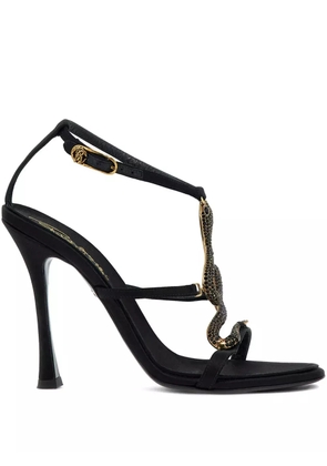 Roberto Cavalli crystal-embellished sandals - Black