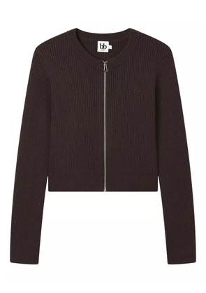 b+ab ribbed-knit cardigan - Brown