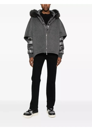 Moorer hooded layered jacket - Grey