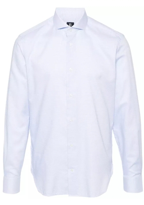 Boggi Milano cutaway-collar cotton shirt - Blue