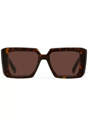 Prada Eyewear Symbole oversize-frame sunglasses - Brown