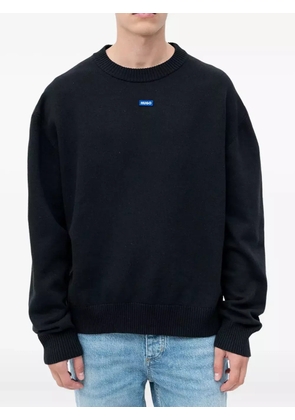 HUGO logo-appliqué sweater - Black
